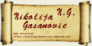 Nikolija Gašanović vizit kartica